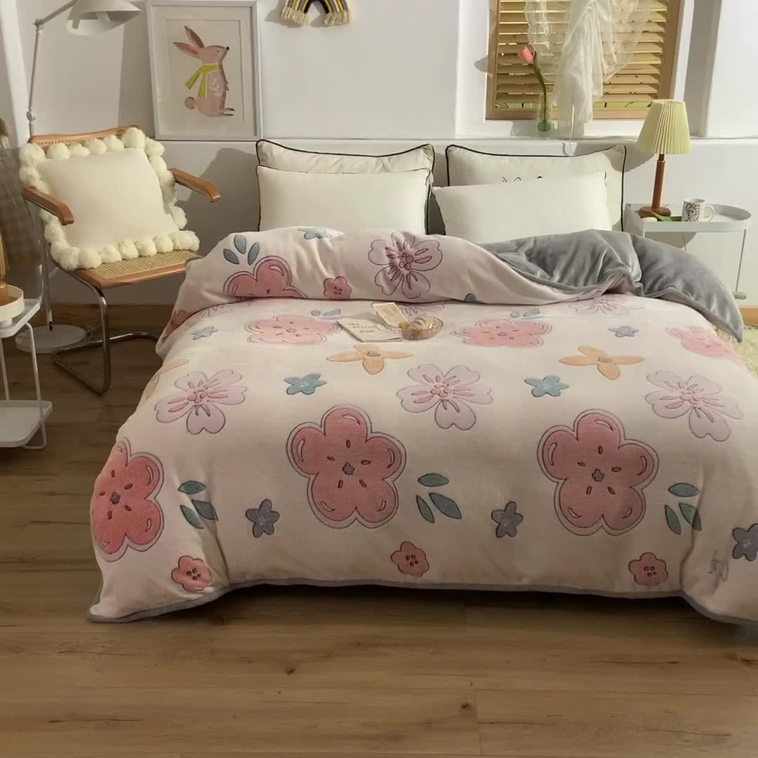 91家纺网 家纺一手货源 找家纺 甜之梦 2025新款310g雪花绒单品包边被套 锦上添花