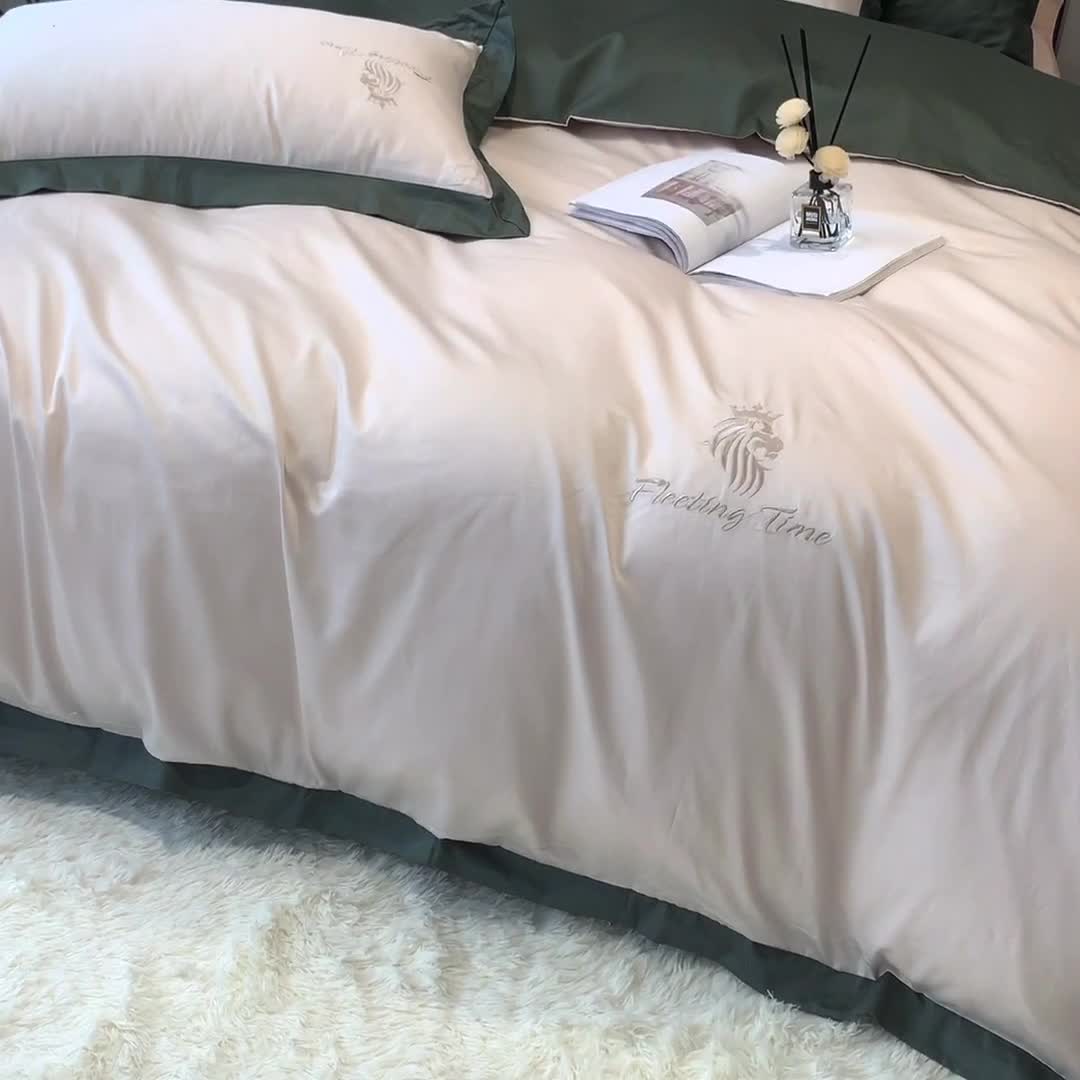 91家纺网 家纺一手货源 找家纺 优悦 2020新款水洗冰丝四件套罗曼系列 实拍图-钻石白