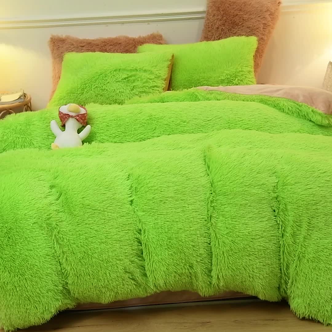 91家纺网 家纺一手货源 找家纺 （总）蝶帕 2020新款水貂绒四件套水晶绒宝宝绒