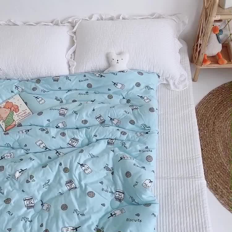 91家纺网 家纺一手货源 找家纺 星期八 2020新款婴儿裸睡级春秋冬被篮饼干