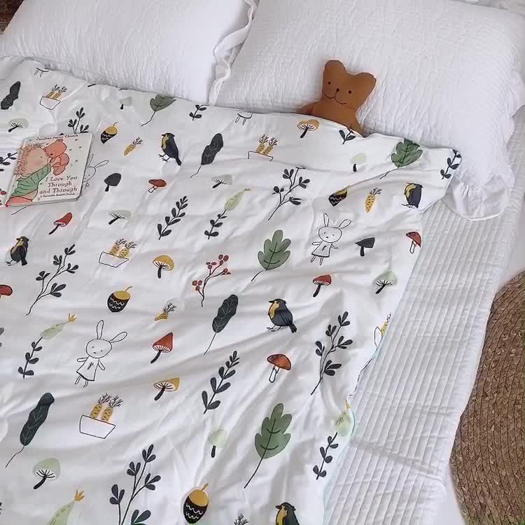 91家纺网 家纺一手货源 找家纺 星期八 2020新款婴儿裸睡级春秋冬被森林