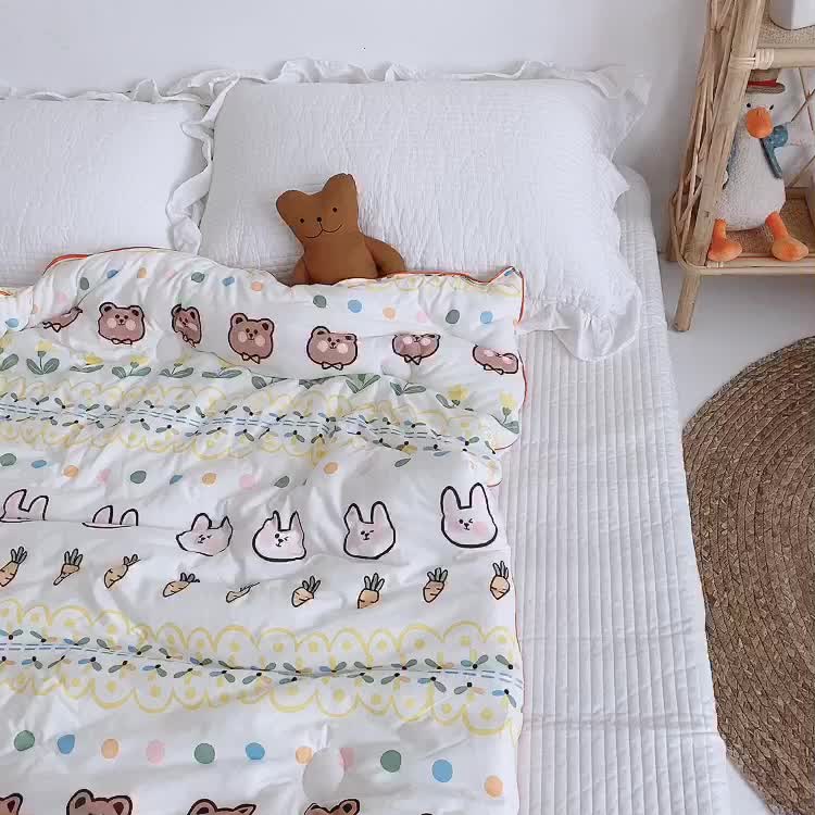 91家纺网 家纺一手货源 找家纺 星期八 2020新款婴儿裸睡级春秋冬被兔宝宝