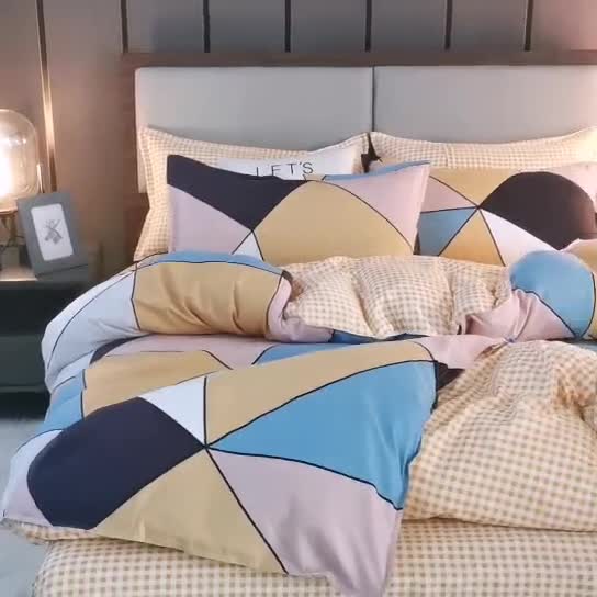 91家纺网 家纺一手货源 找家纺 赫然 130g生态长绒棉贡棉植物羊绒加厚斜纹磨毛四件套休斯顿