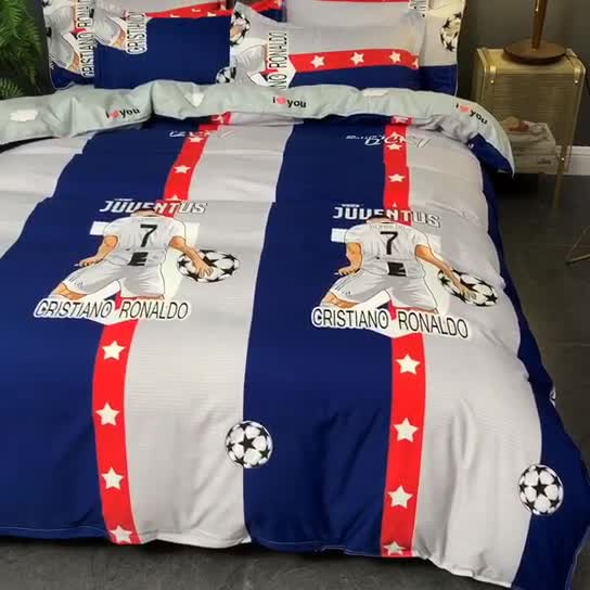 91家纺网 家纺一手货源 找家纺 乐居坊 2020新款简约小清新芦荟棉四件套 巨星梦