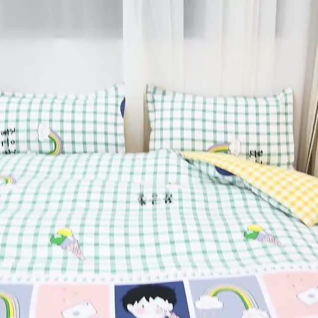 91家纺网 家纺一手货源 找家纺 乐居坊 2020新款简约小清新芦荟棉四件套 少女梦