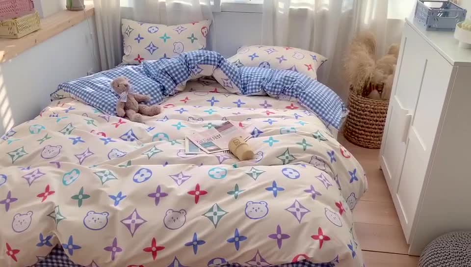 91家纺网 家纺一手货源 找家纺 （总）澳萝拉 2021新款印花全棉四件套