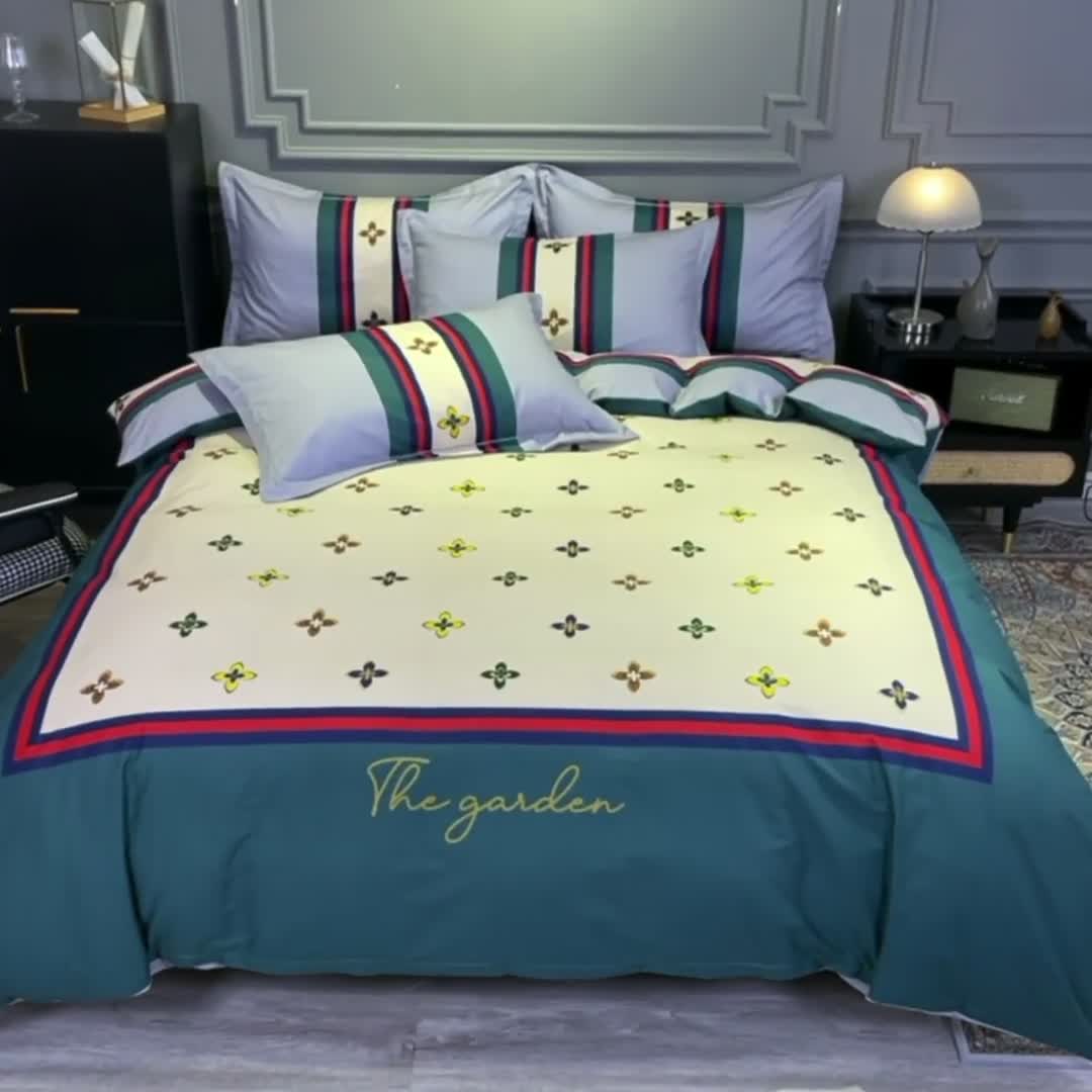 91家纺网 家纺一手货源 找家纺 金爱家 2021新款全棉13372四件套条格简约系列 迈凯伦