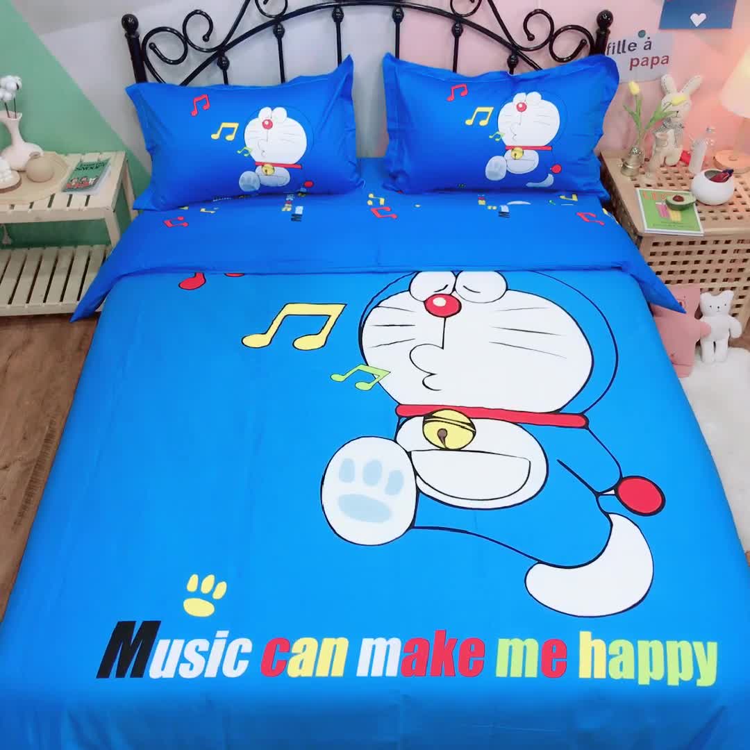 91家纺网 家纺一手货源 找家纺 金爱家 2021新款13070卡通全棉四件套 独家恋曲