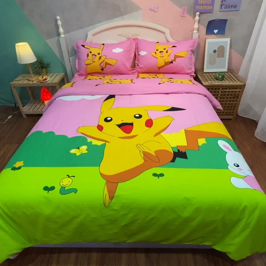 91家纺网 家纺一手货源 找家纺 金爱家 2021新款13070卡通全棉四件套 皮特伙伴