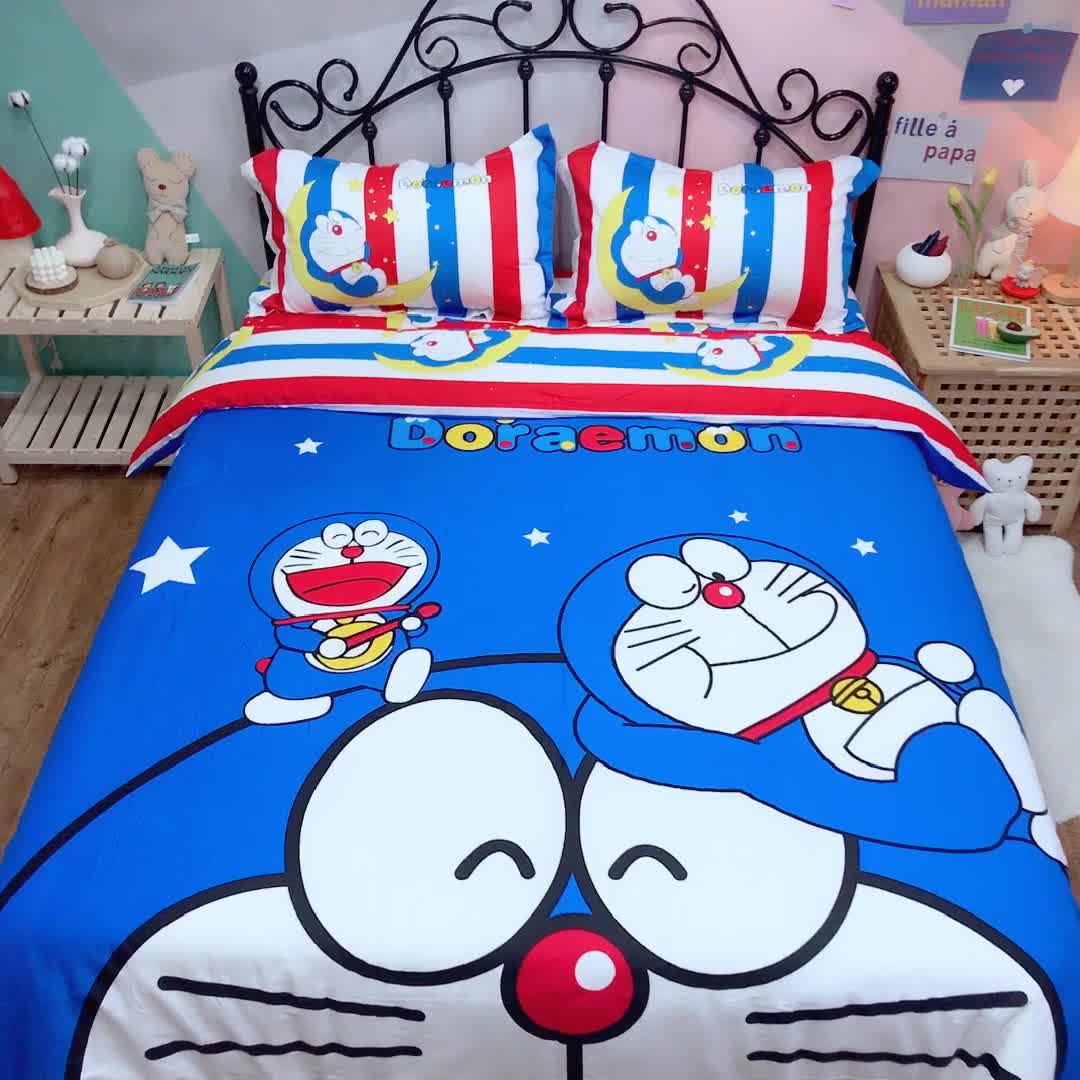 91家纺网 家纺一手货源 找家纺 金爱家 2021新款13070卡通全棉四件套 贪睡