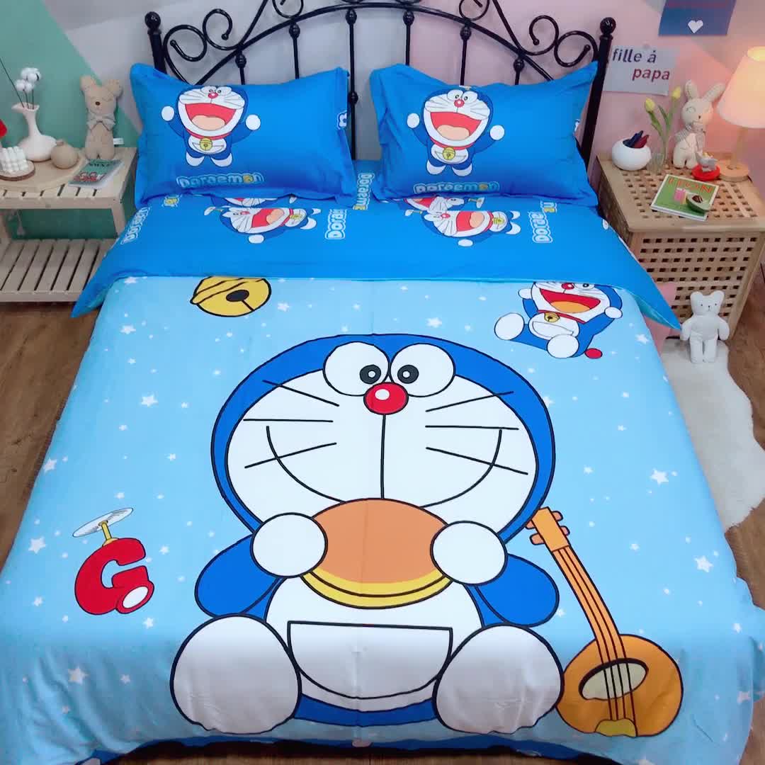 91家纺网 家纺一手货源 找家纺 金爱家 2021新款13070卡通全棉四件套 铜锣烧