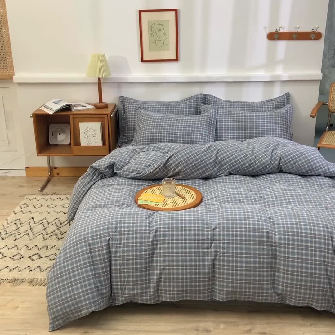 91家纺网 家纺一手货源 找家纺 甜之梦2025新款水洗棉四件套（任何尺寸都可以定做） 陌上花开