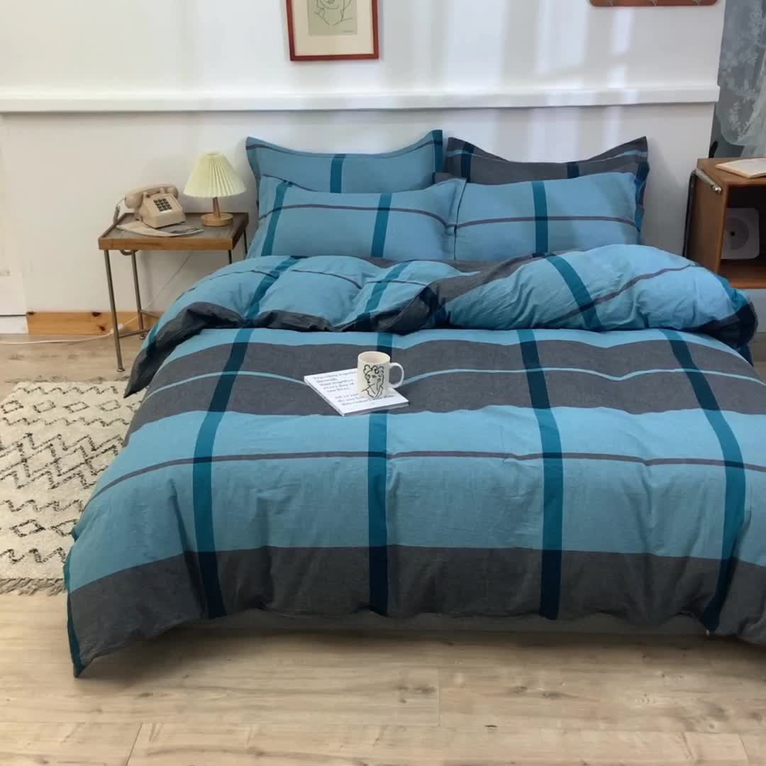 91家纺网 家纺一手货源 找家纺 甜之梦2025新款水洗棉四件套（任何尺寸都可以定做） 木槿兰