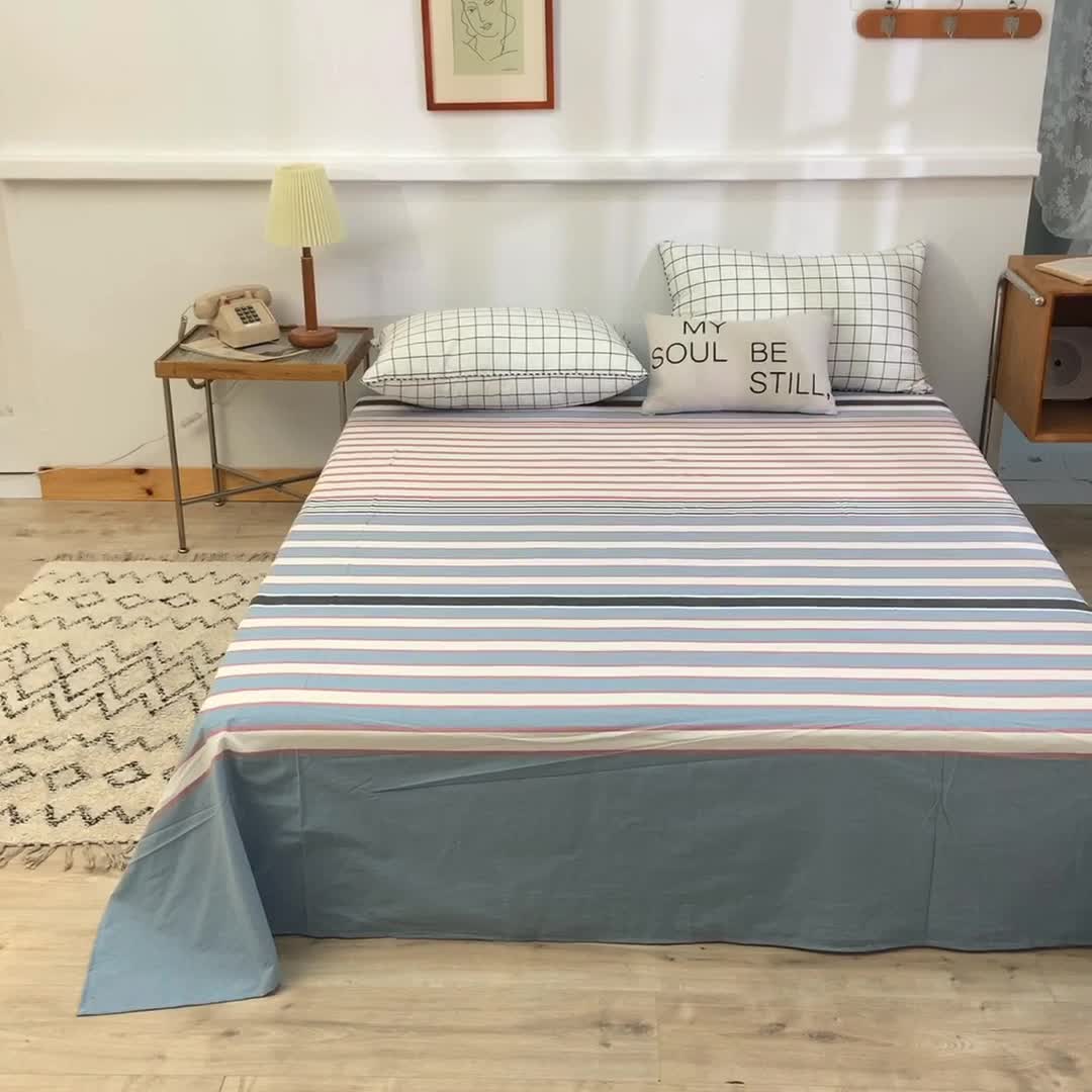 91家纺网 家纺一手货源 找家纺 甜之梦2025新款水洗棉单品床单（任何尺寸都可以定做） 觅初兰