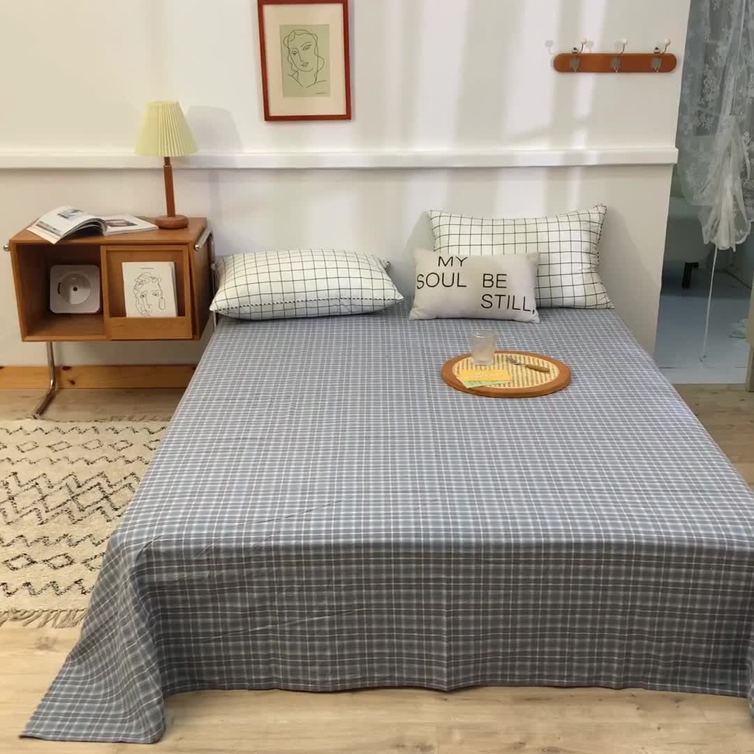 91家纺网 家纺一手货源 找家纺 甜之梦2025新款水洗棉单品床单（任何尺寸都可以定做） 陌上花开