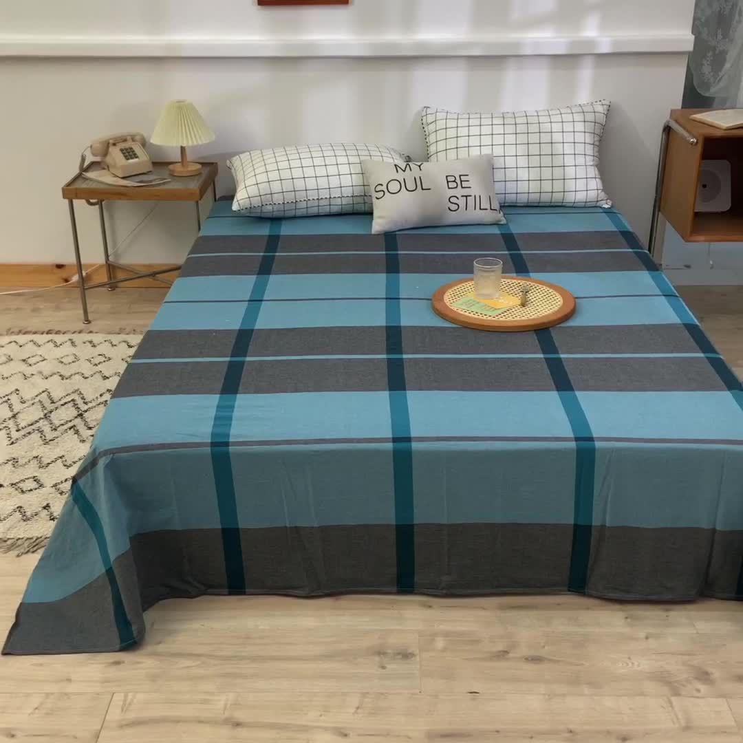 91家纺网 家纺一手货源 找家纺 甜之梦2025新款水洗棉单品床单（任何尺寸都可以定做） 木槿兰