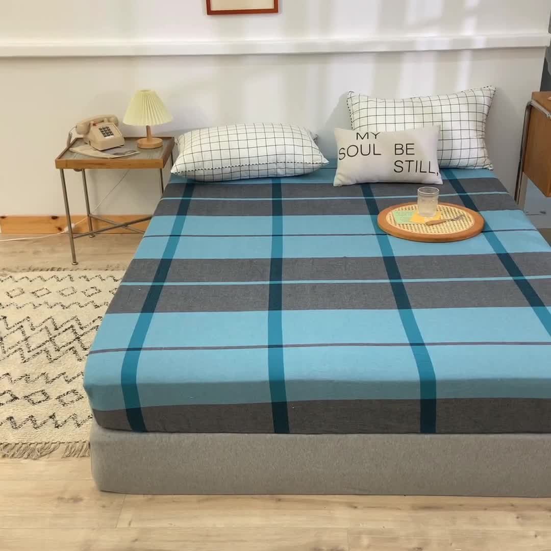 91家纺网 家纺一手货源 找家纺 甜之梦2025水洗棉单品床笠（任何尺寸都可以定做） 木槿兰