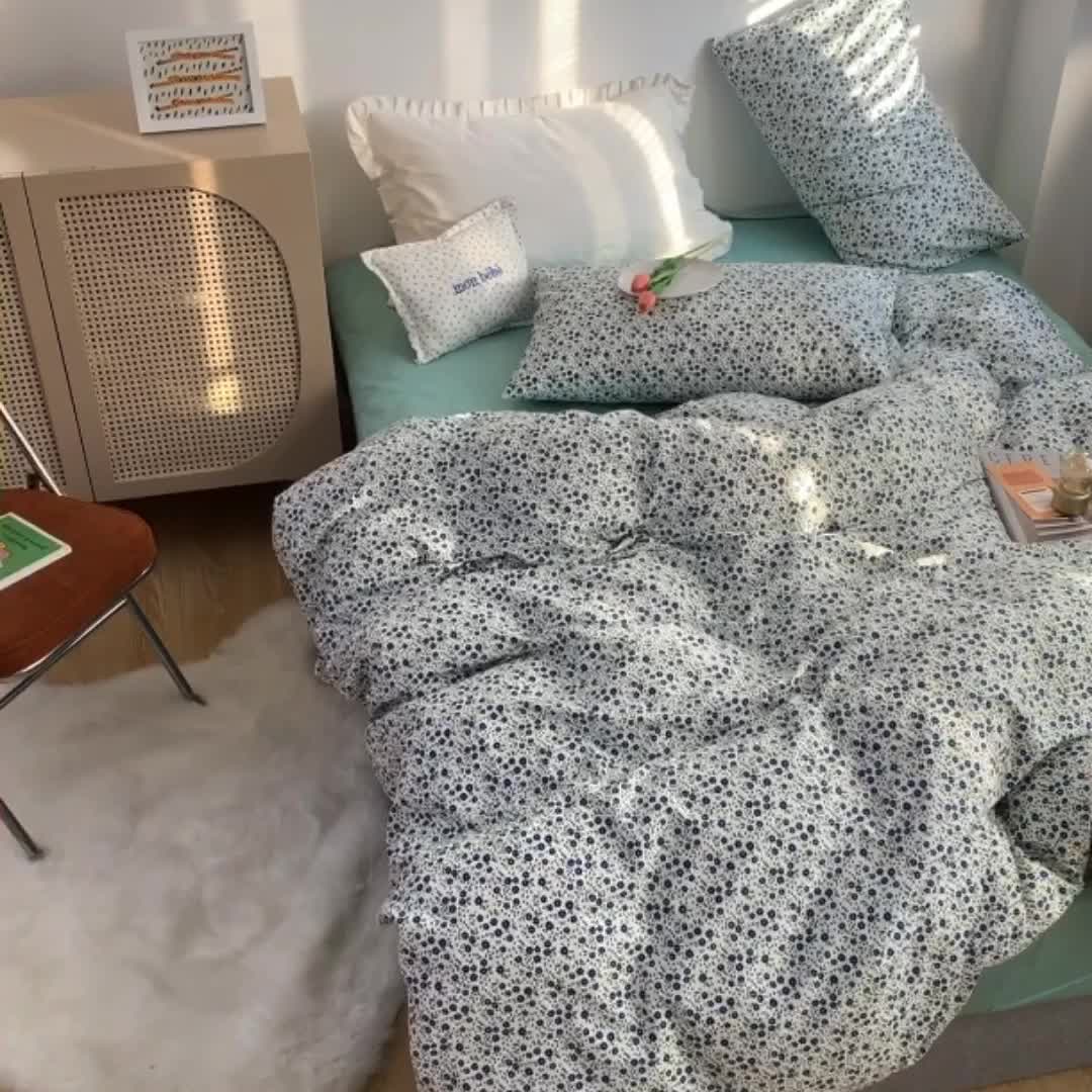 91家纺网 家纺一手货源 找家纺 （总）怡家居 2021新款小碎花全棉田园四件套