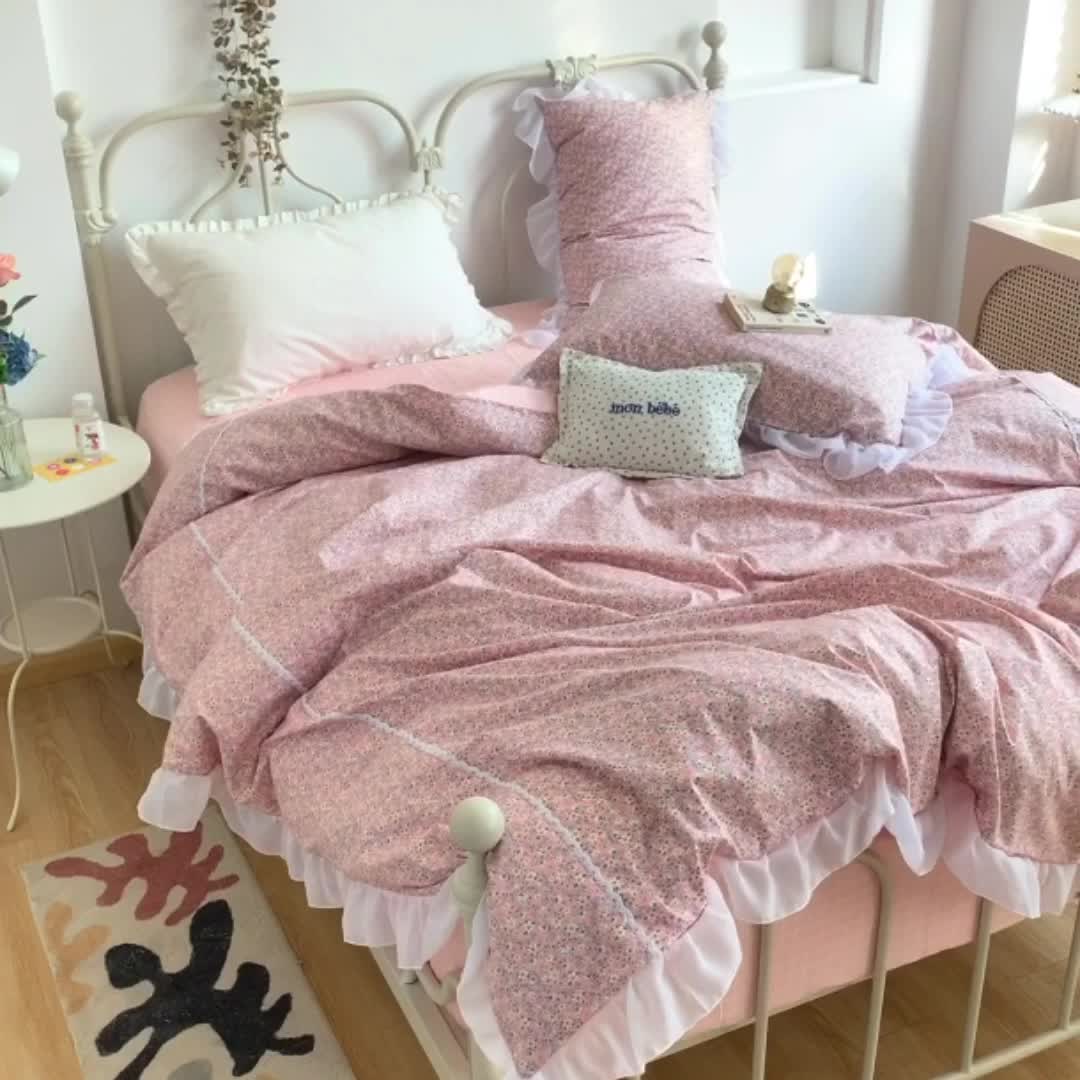 91家纺网 家纺一手货源 找家纺 怡家居 2021新款韩版全棉四件套 初春