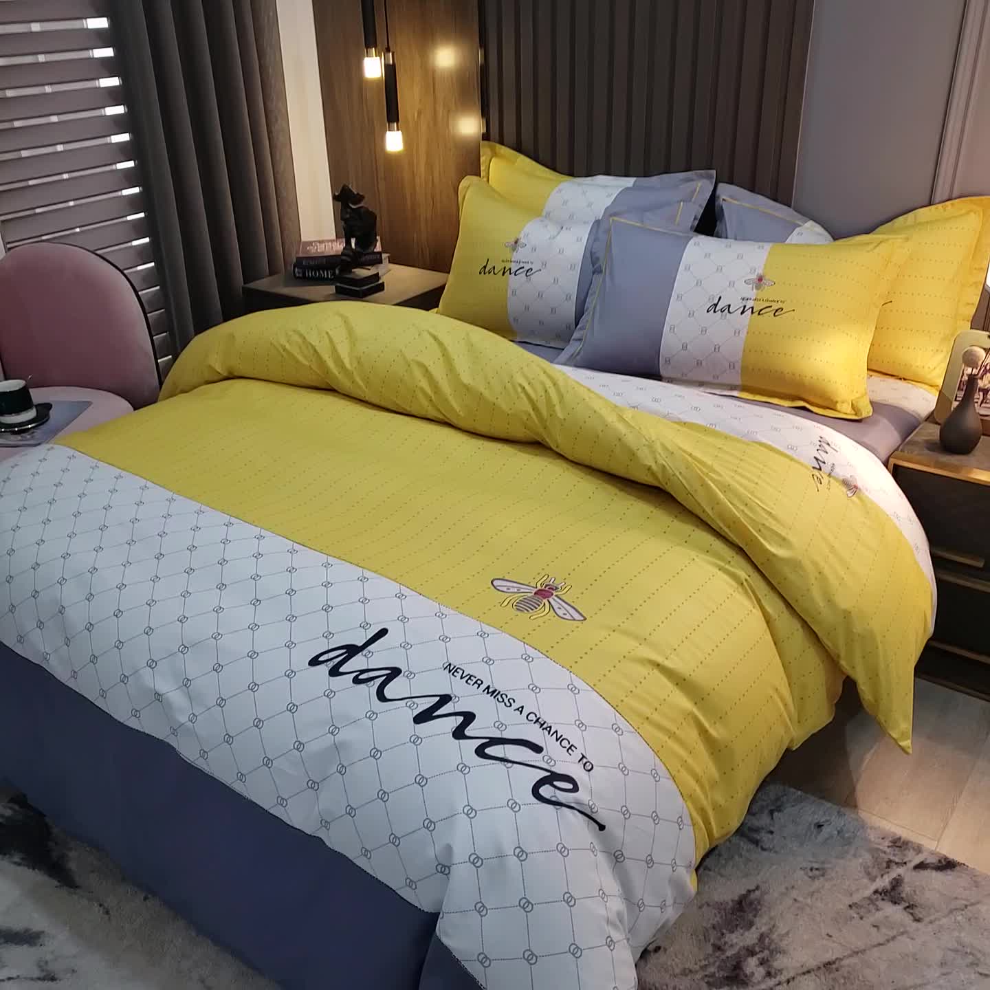 91家纺网 家纺一手货源 找家纺 雲归梦2021全棉大版四件套第二批花卉格调系列 绅士