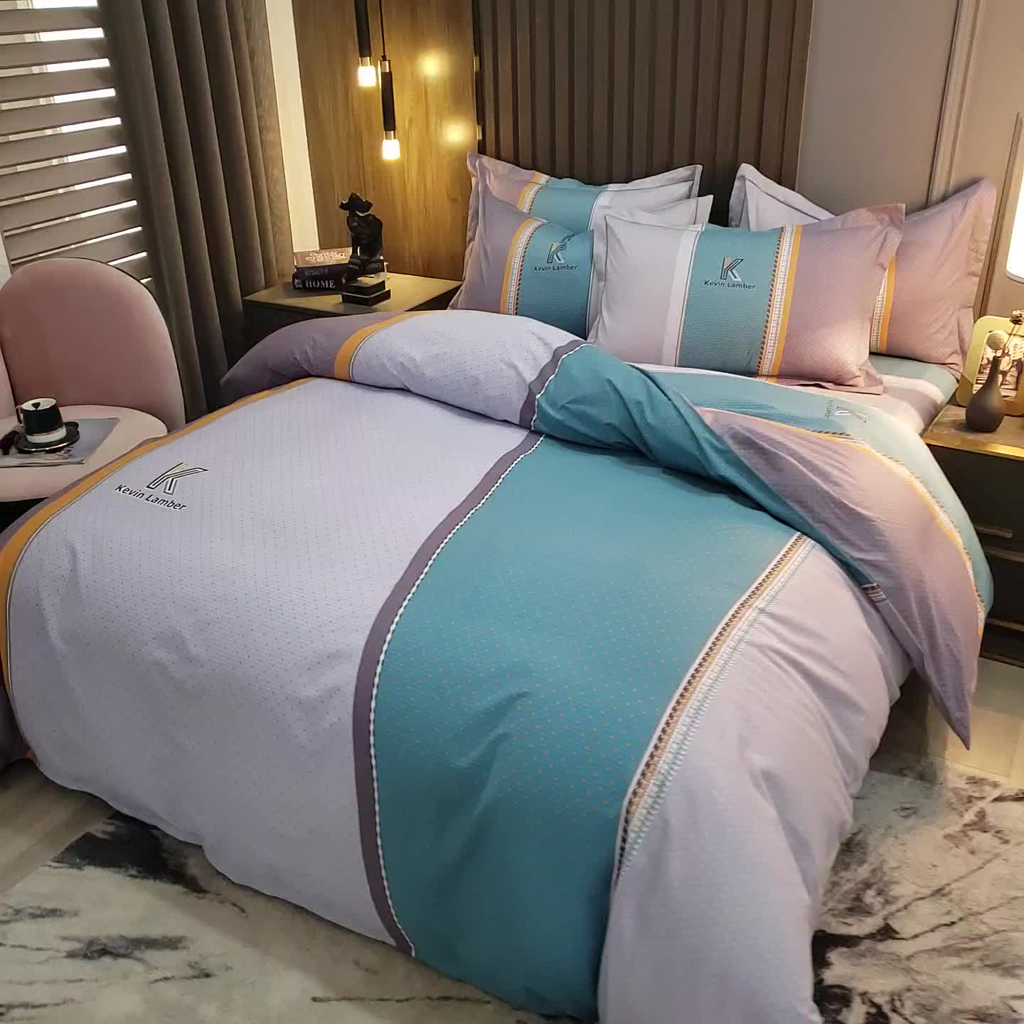 91家纺网 家纺一手货源 找家纺 雲归梦2021全棉大版四件套第二批花卉格调系列 格里空间兰