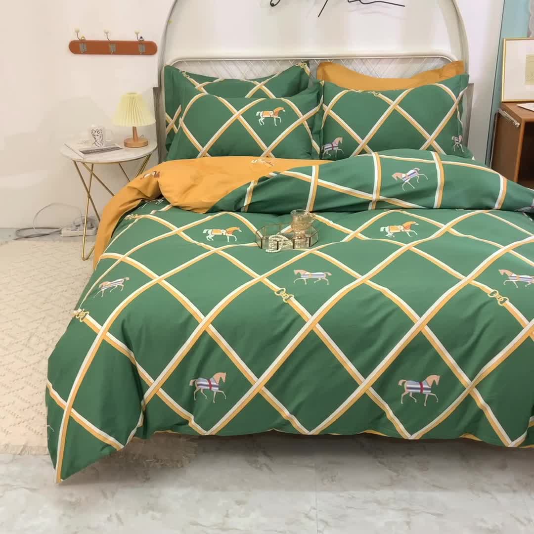 91家纺网 家纺一手货源 找家纺 甜之梦家纺 2025新款13372全棉印花四件套 爱玛仕