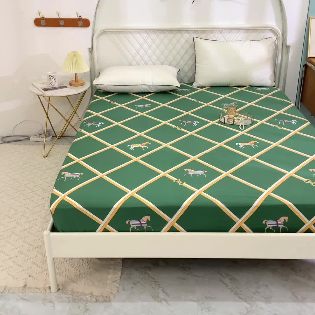 91家纺网 家纺一手货源 找家纺 甜之梦家纺 2025新款13372全棉印花床笠爱玛仕