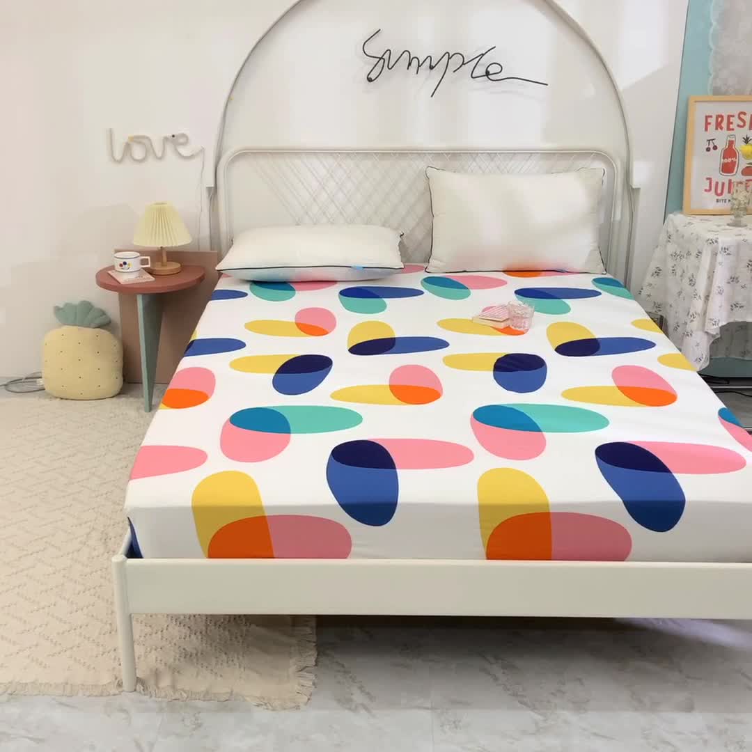 91家纺网 家纺一手货源 找家纺 甜之梦家纺 2025新款13372全棉印花床笠泡沫