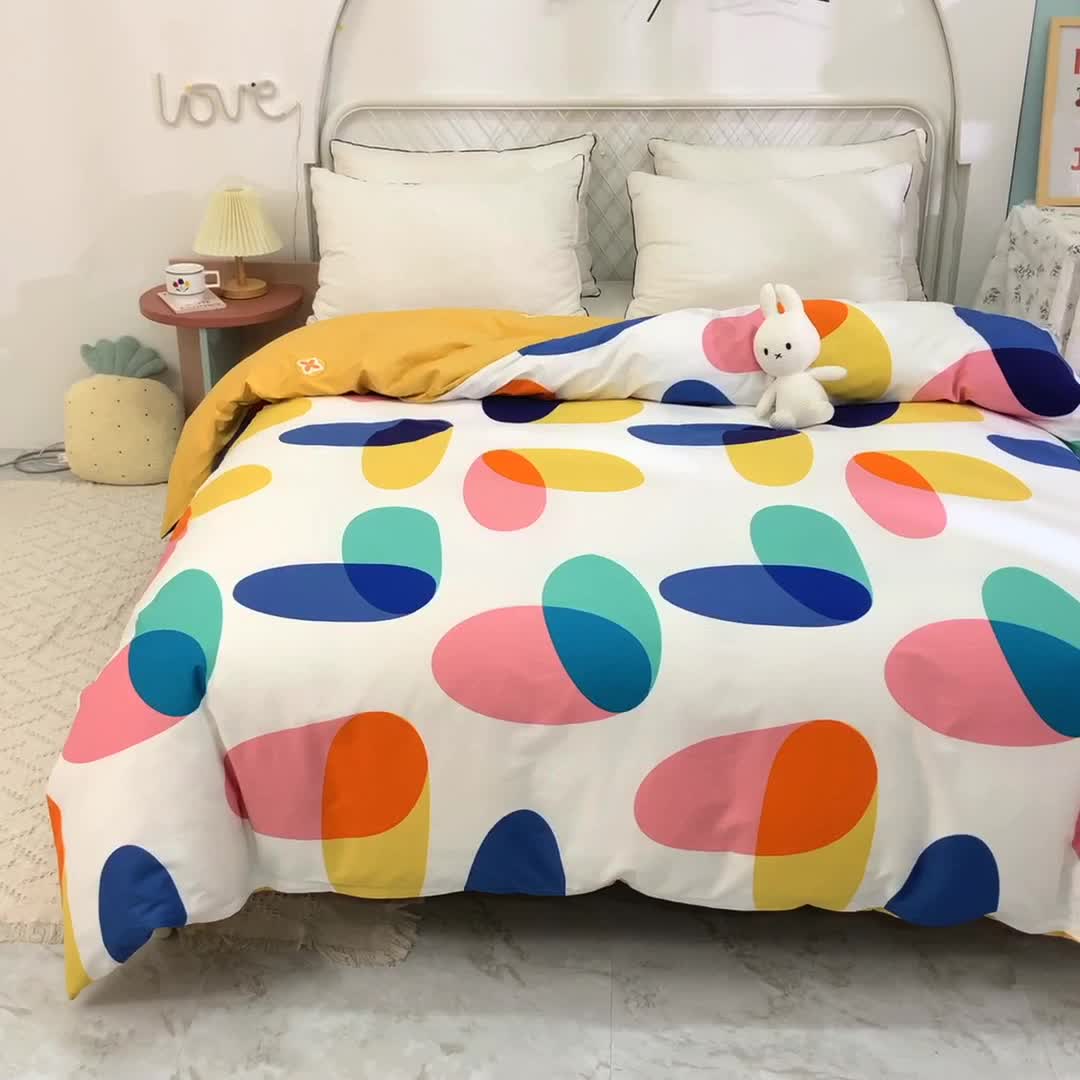 91家纺网 家纺一手货源 找家纺 甜之梦家纺 2025新款13372全棉印花被套泡沫