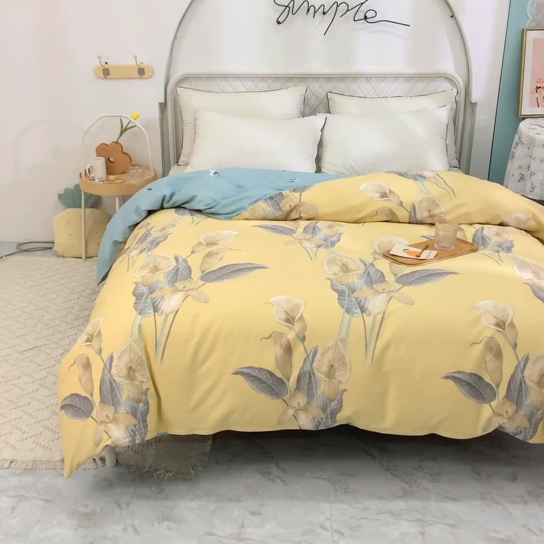 91家纺网 家纺一手货源 找家纺 甜之梦家纺 2025新款13372全棉印花被套如梦令