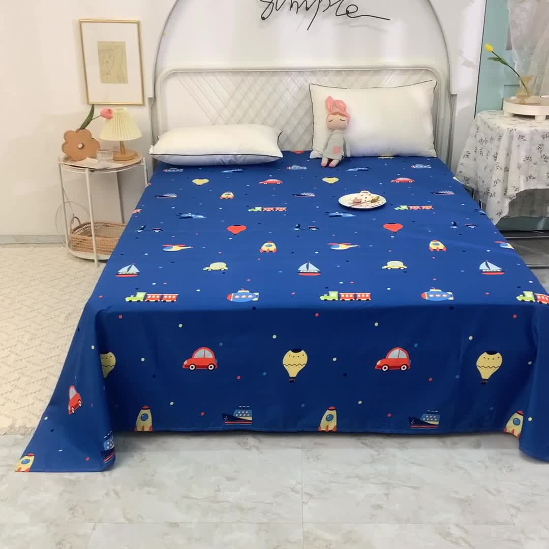 91家纺网 家纺一手货源 找家纺 甜之梦家纺 2025新款13372全棉印花床单摩登时光