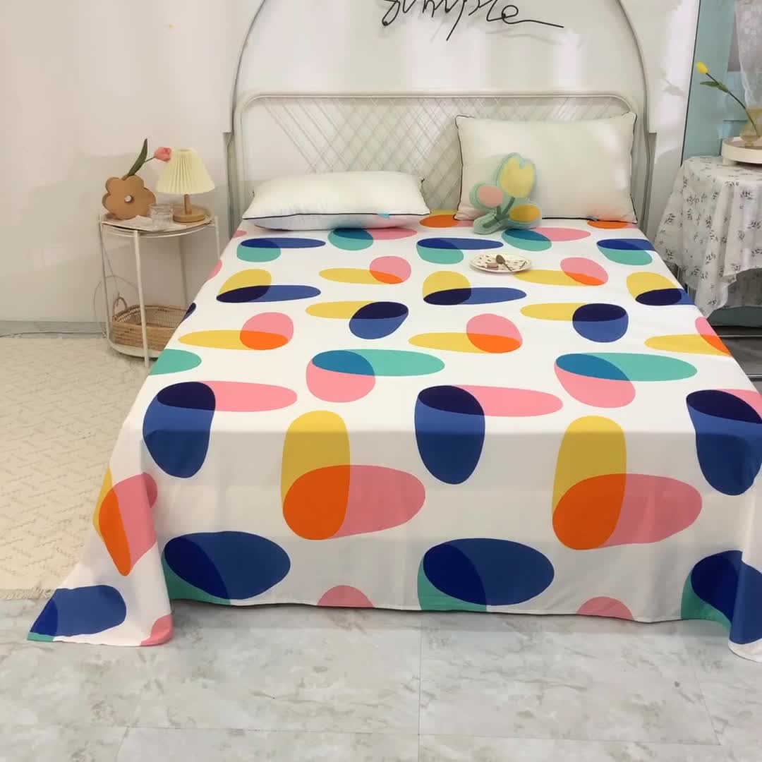 91家纺网 家纺一手货源 找家纺 甜之梦家纺 2025新款13372全棉印花床单泡沫