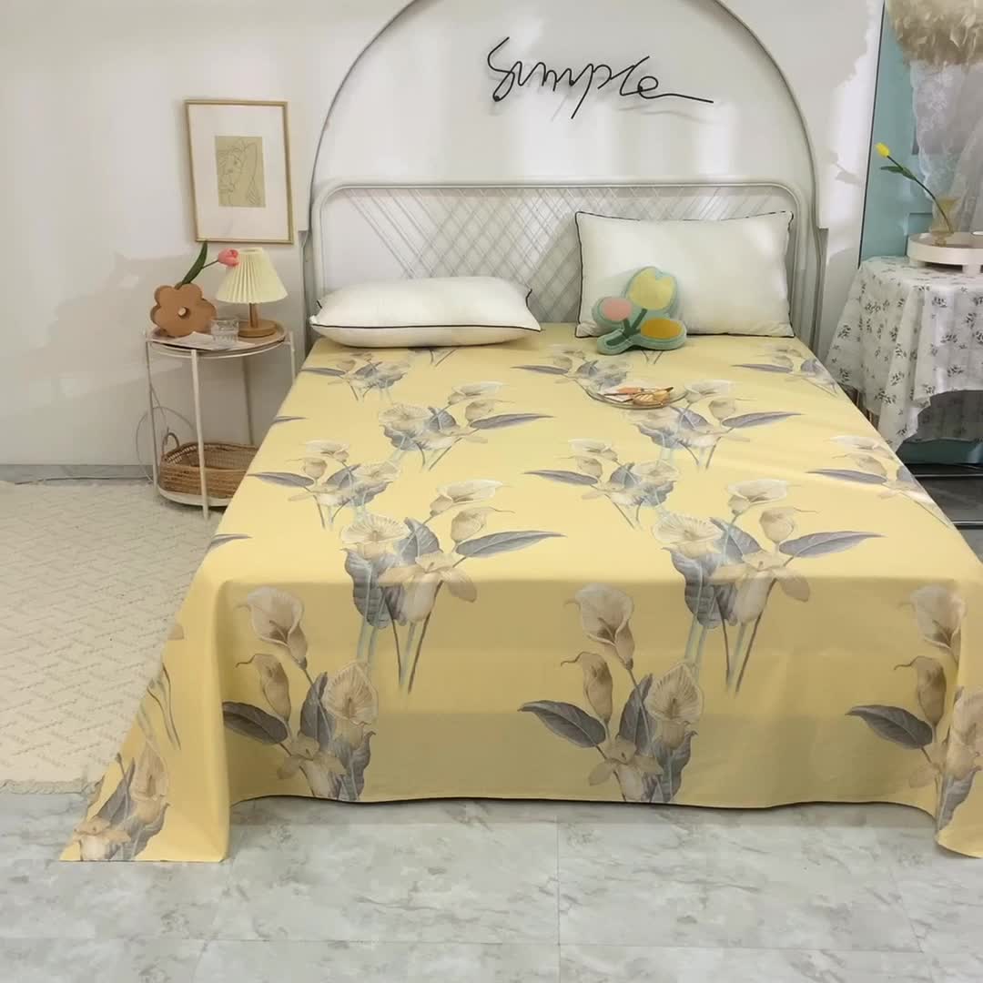 91家纺网 家纺一手货源 找家纺 甜之梦家纺 2025新款13372全棉印花床单如梦令