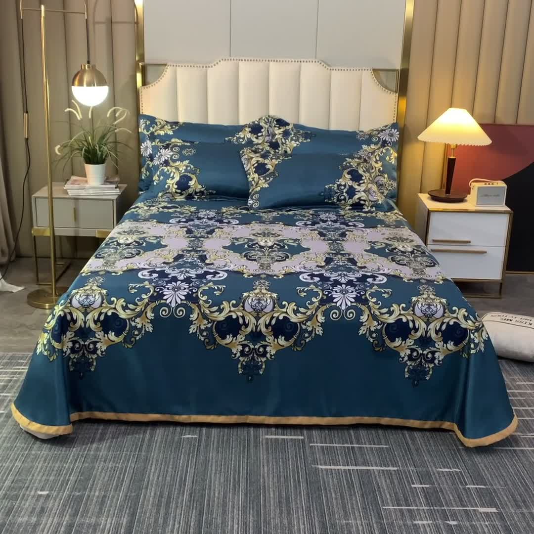 91家纺网 家纺一手货源 找家纺 唐人居 2025款冰丝软席三件套 魅力纹理