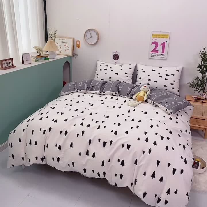 91家纺网 家纺一手货源 找家纺 珺柔家纺 2021新款全棉印花四件套系列三 丛林