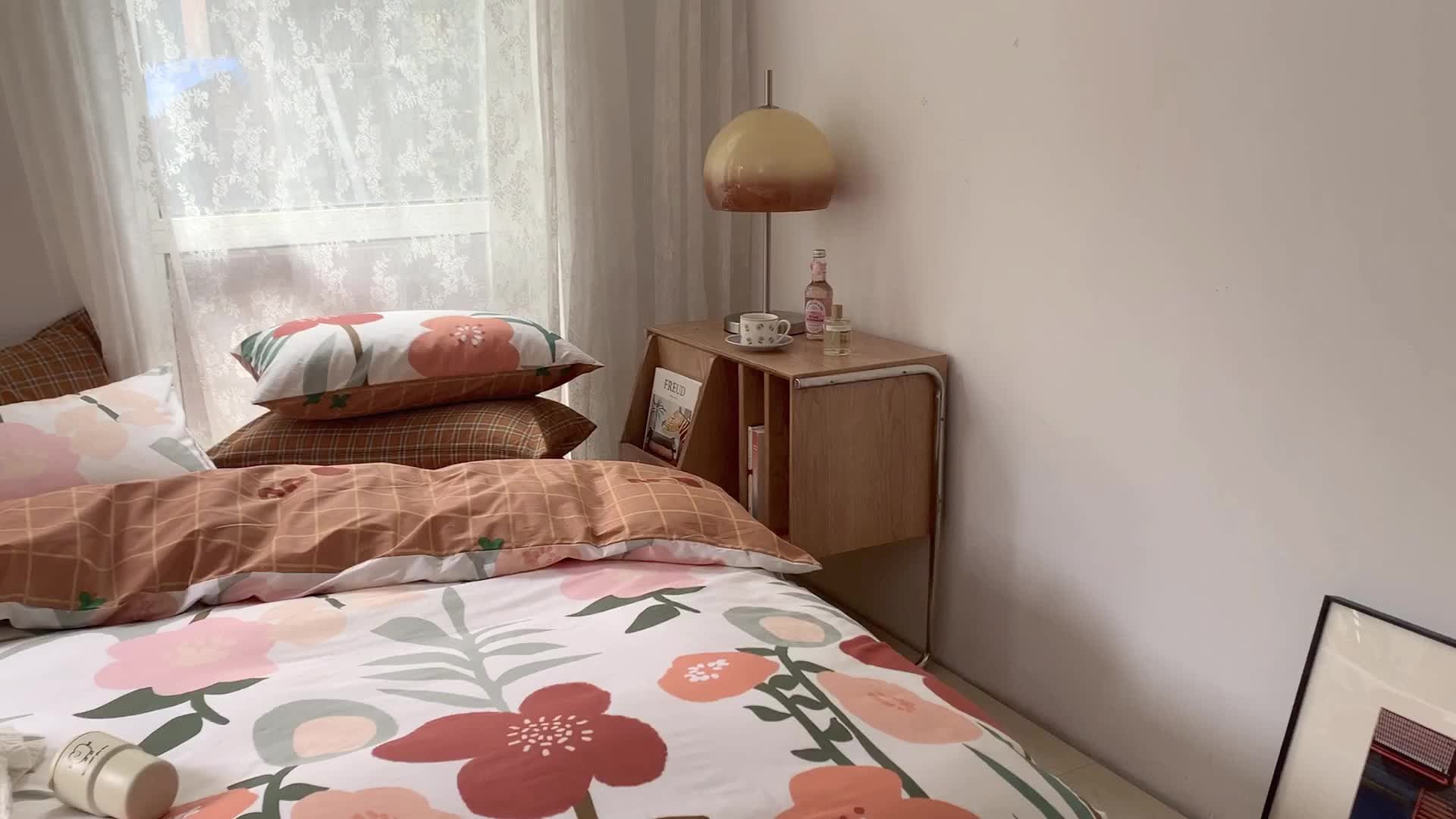 91家纺网 家纺一手货源 找家纺 时年家纺 2021新款13372全棉小可爱四件套 风花旅