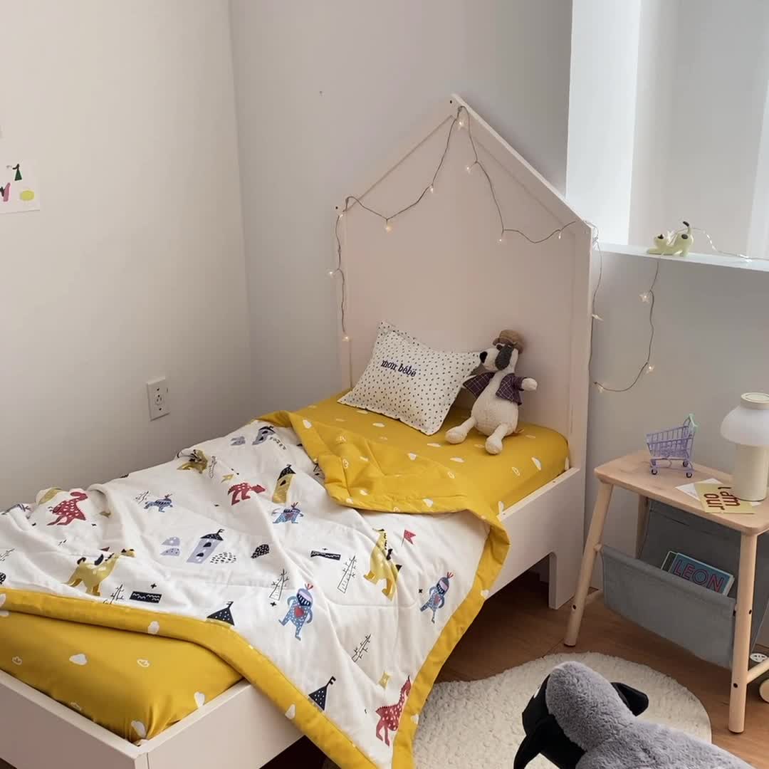 91家纺网 家纺一手货源 找家纺 莱福仕家坊 2021新款纯棉A类卡通夏被-小床 守卫城堡