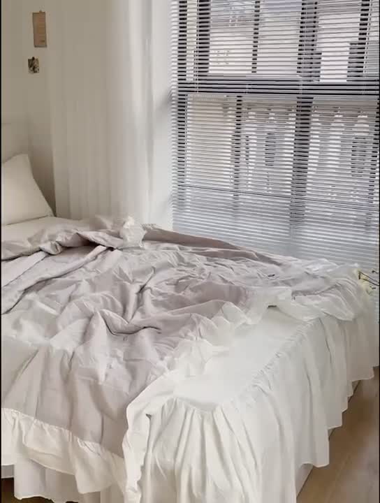 91家纺网 家纺一手货源 找家纺 洋铭区 2021新款甜蜜水洗棉夏被 蜜灰