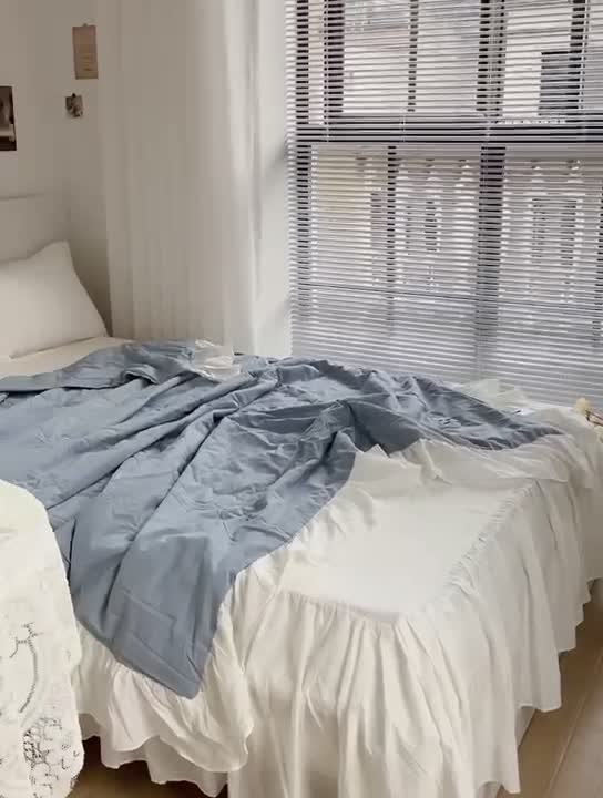 91家纺网 家纺一手货源 找家纺 洋铭区 2021新款甜蜜水洗棉夏被 蜜兰