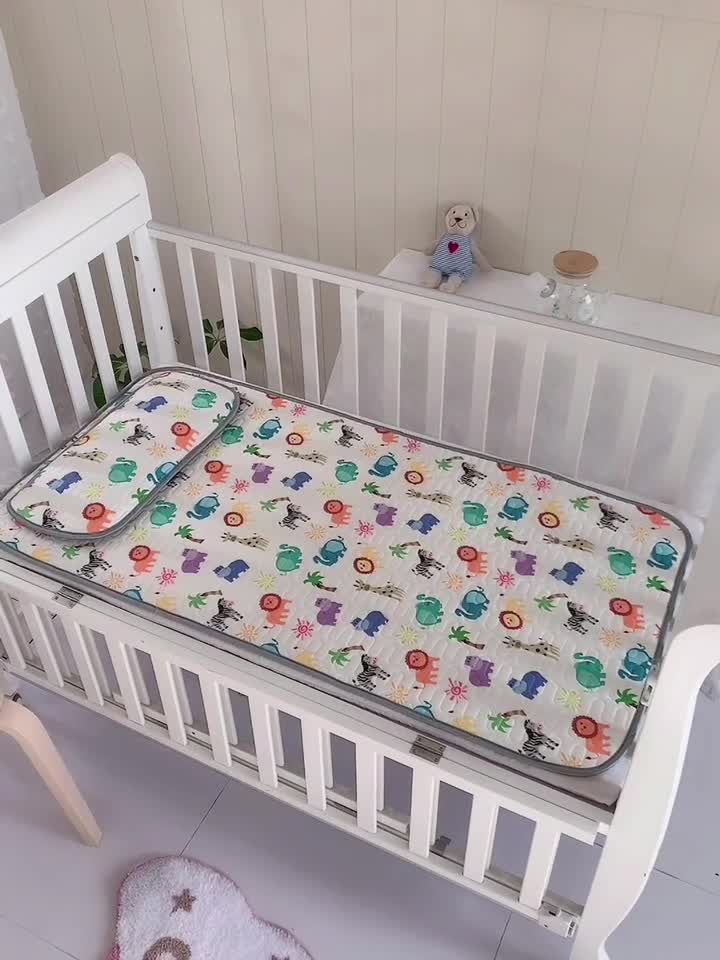 91家纺网 家纺一手货源 找家纺 小芽家居 2024新款儿童乳胶凉席卡通 动物乐园