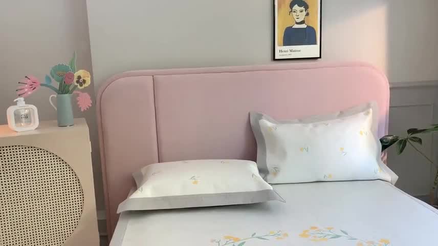 91家纺网 家纺一手货源 找家纺 时年家纺 2021新款卡通水洗冰露丝养生凉席 萌芽