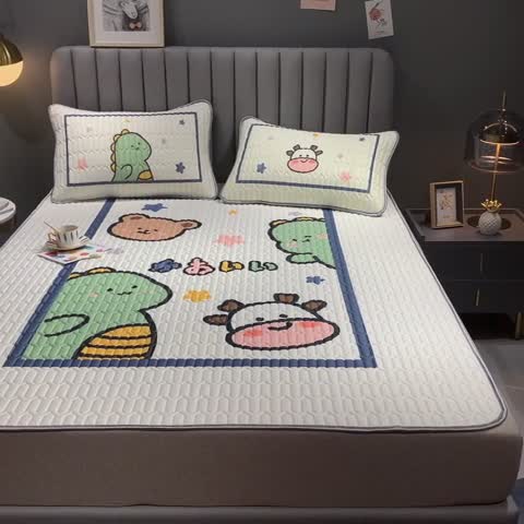 91家纺网 家纺一手货源 找家纺 慕尚2025新款乳胶凉席 快乐伙伴