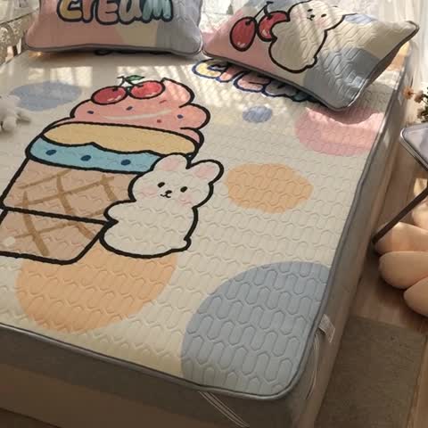 91家纺网 家纺一手货源 找家纺 慕尚2025实拍图大版乳胶席 冰淇淋彩