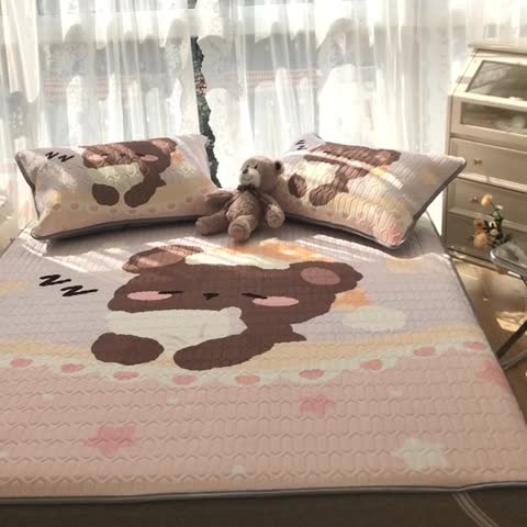 91家纺网 家纺一手货源 找家纺 慕尚2025实拍图大版乳胶席 睡货小熊