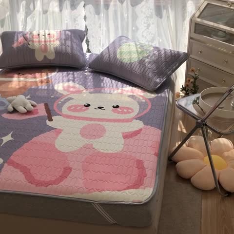 91家纺网 家纺一手货源 找家纺 慕尚2025实拍图大版乳胶席 太空兔熊