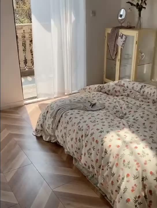 91家纺网 家纺一手货源 找家纺 洋铭区 2021新款印花四件套 树莓小公主