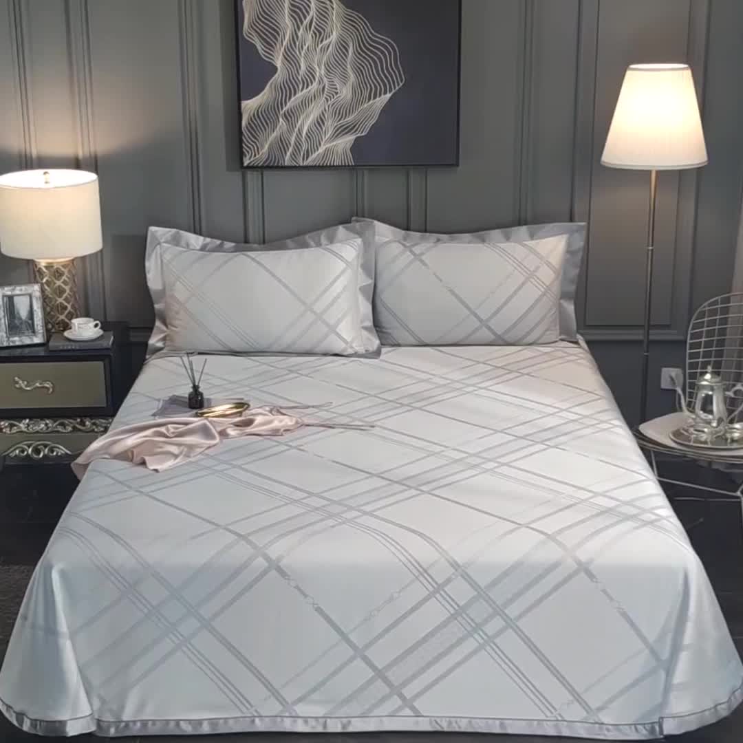 91家纺网 家纺一手货源 找家纺 威克凯丽 2023新款重磅七彩大提花纯竹纤维软凉席三件套瑞丽