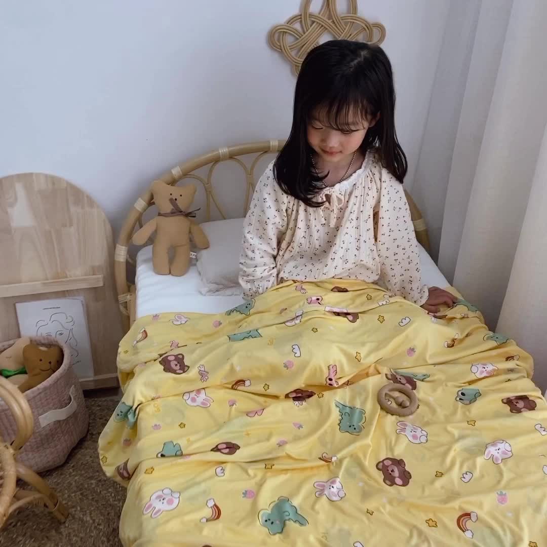 91家纺网 家纺一手货源 找家纺 星期八 2021新款凉感毯 彩虹园