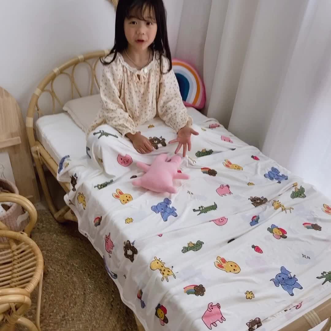 91家纺网 家纺一手货源 找家纺 星期八 2021新款凉感毯 动物园