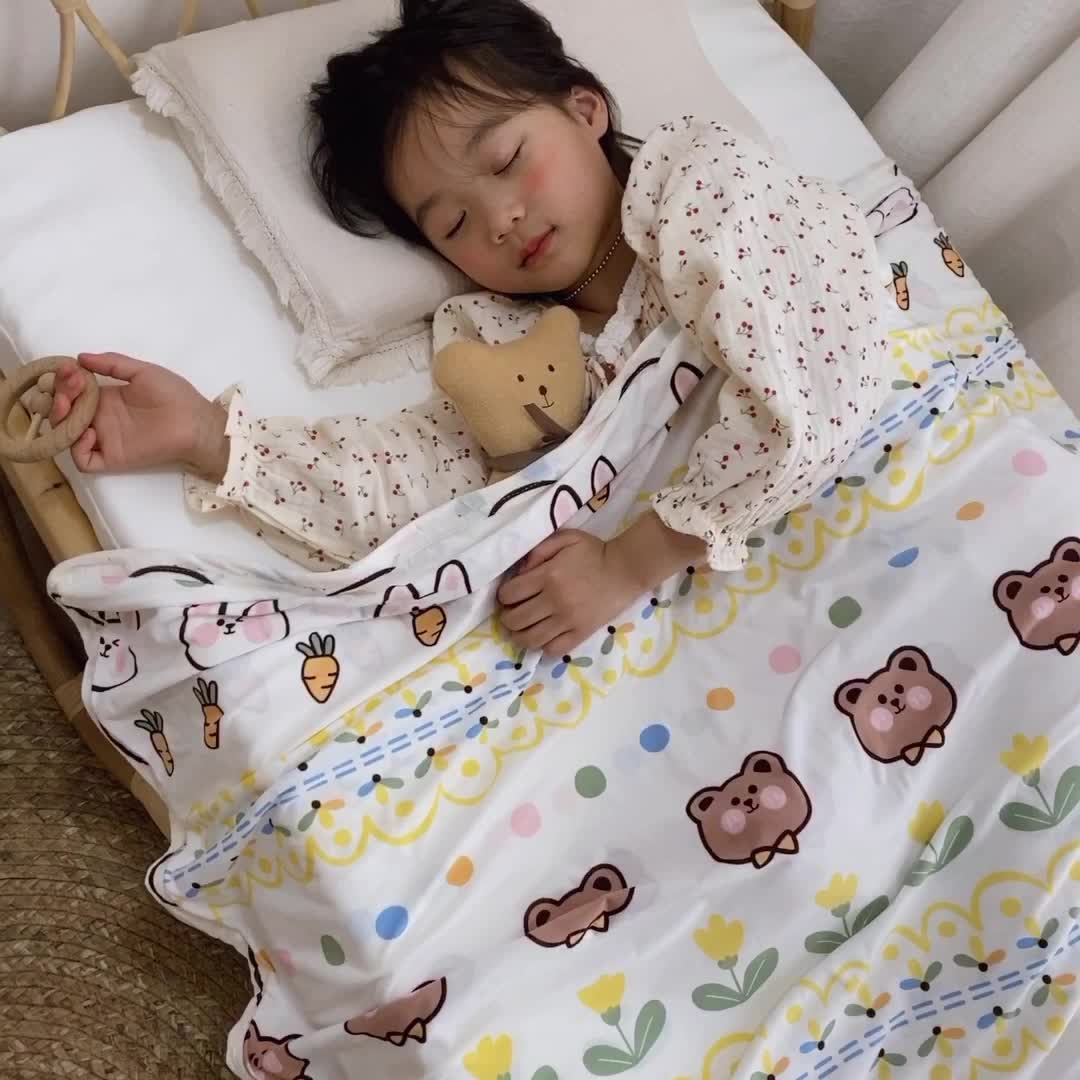 91家纺网 家纺一手货源 找家纺 星期八 2021新款凉感毯 兔宝宝